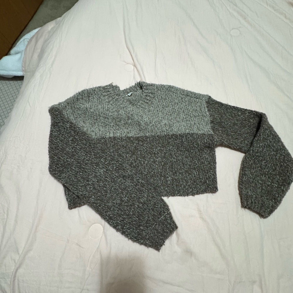 Garage Brown Cropped Sweater